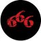 666 (jelvény, 2,5 cm)