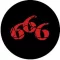 666 (jelvény, 2,5 cm)