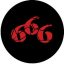 666 (jelvény, 2,5 cm)