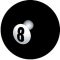 8 BALL (jelvény, 2,5 cm)