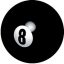 8 BALL (jelvény, 2,5 cm)