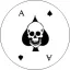 ACE OF SPADES (jelvény, 2,5 cm)