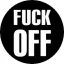 FUCK OFF (jelvény, 2,5 cm)