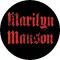 MARILYN MANSON: Logo (jelvény, 2,5 cm)