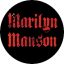 MARILYN MANSON: Logo (jelvény, 2,5 cm)