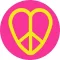 PEACE: Sziv (jelvény, 2,5 cm)