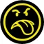 SMILEY: Nyelv (jelvény, 2,5 cm)