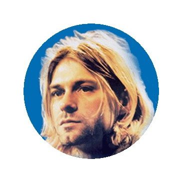 KURT COBAIN: Face (jelvény, 2,5 cm)