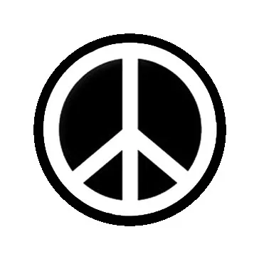 PEACE SYMBOL (F/F) (jelvény, 2,5 cm)