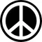 PEACE SYMBOL (F/F) (jelvény, 2,5 cm)