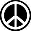 PEACE SYMBOL (F/F) (jelvény, 2,5 cm)