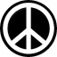 PEACE SYMBOL (F/F) (jelvény, 2,5 cm)