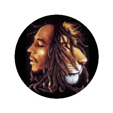 BOB MARLEY: Lion (jelvény, 2,5 cm)