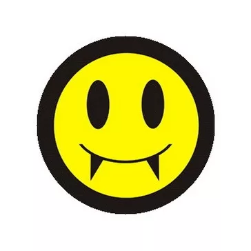 GOTH SMILEY (jelvény, 2,5 cm)