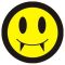 GOTH SMILEY (jelvény, 2,5 cm)