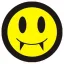 GOTH SMILEY (jelvény, 2,5 cm)