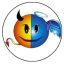 SMILEY: Devil-Angel (jelvény, 2,5 cm)