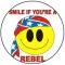 SMILEY: Smile If You're A Rebel (jelvény, 2,5 cm)