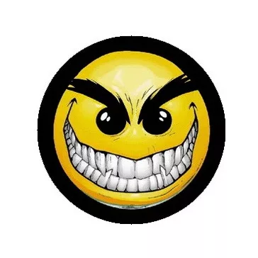 SMILEY: Gonosz (jelvény, 2,5 cm)