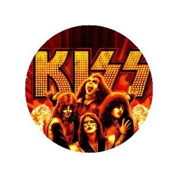 KISS: Fire (jelvény, 2,5 cm)