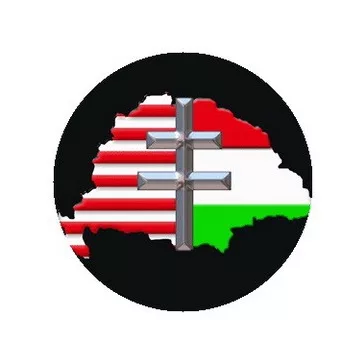 NAGY-MAGYARORSZÁG: Kettős kereszt (jelvény, 2,5 cm)
