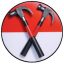 PINK FLOYD: Hammers (jelvény, 2,5 cm)