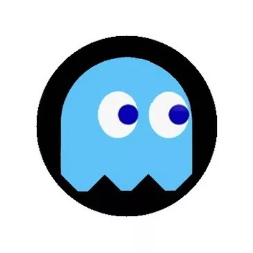 PAC-MAN: kék (jelvény, 2,5 cm)
