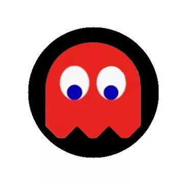 PAC-MAN: piros (jelvény, 2,5 cm)
