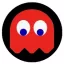 PAC-MAN: piros (jelvény, 2,5 cm)