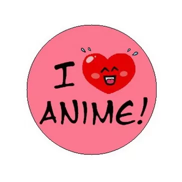 I LOVE ANIME (jelvény, 2,5 cm)
