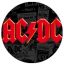 AC/DC: Logo Red (jelvény, 2,5 cm)