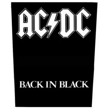 AC/DC: Back In Black (hátfelvarró / backpatch)