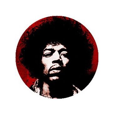JIMI HENDRIX: Portrait (jelvény, 2,5 cm)