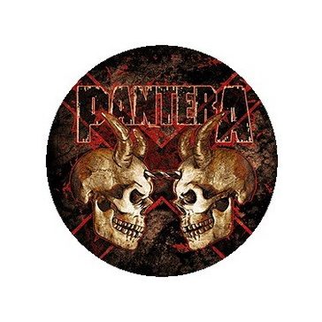 PANTERA: Double Skull (jelvény, 2,5 cm)
