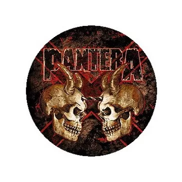 PANTERA: Double Skull (jelvény, 2,5 cm)