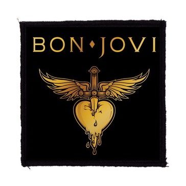 BON JOVI: Heart (9,5 cm x 9,5 cm) (felvarró)