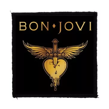 BON JOVI: Heart (9,5 cm x 9,5 cm) (felvarró)