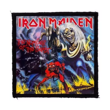   IRON MAIDEN: Number Of The Beast (9,5 cm x 9,5 cm) (felvarró)