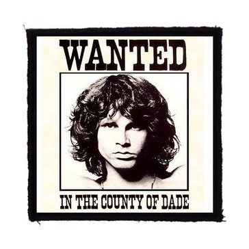 JIM MORRISON: Wanted (9,5 cm x 9,5 cm) (felvarró)