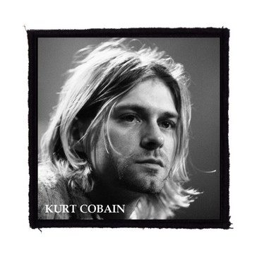 KURT COBAIN: Portrait FF (9,5 cm x 9,5 cm) (felvarró)