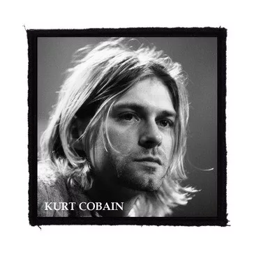 KURT COBAIN: Portrait FF (9,5 cm x 9,5 cm) (felvarró)