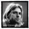 KURT COBAIN: Portrait FF (9,5 cm x 9,5 cm) (felvarró)