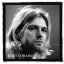 KURT COBAIN: Portrait FF (9,5 cm x 9,5 cm) (felvarró)