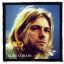 KURT COBAIN: Portrait színes (9,5 cm x 9,5 cm) (felvarró)
