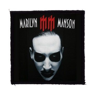MARILYN MANSON: MM (9,5 cm x 9,5 cm) (felvarró)
