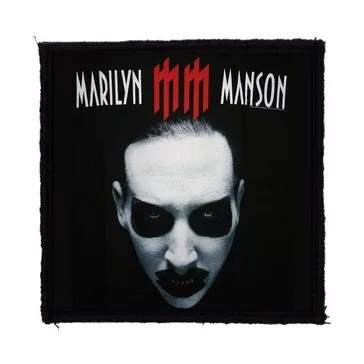 MARILYN MANSON: MM (9,5 cm x 9,5 cm) (felvarró)