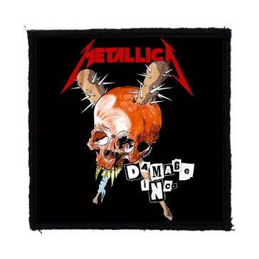 METALLICA: Damage (9,5 cm x 9,5 cm) (felvarró)
