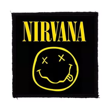 NIRVANA: Smiley (9,5 cm x 9,5 cm) (felvarró)