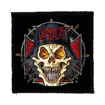 SLAYER: Skull (9,5 cm x 9,5 cm) (felvarró)