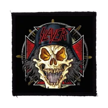 SLAYER: Skull (9,5 cm x 9,5 cm) (felvarró)